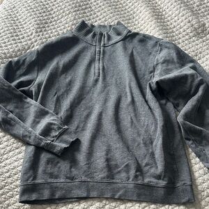 Cutter & Buck Men's Heathered Charcoal Quarter-Zip Pullover